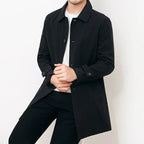 Herren Windbreaker Jacke mit Knopfverschluss für Übergangswetter 1