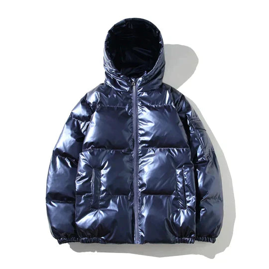 Herren Winter-Pufferjacke mit Windschutz 2
