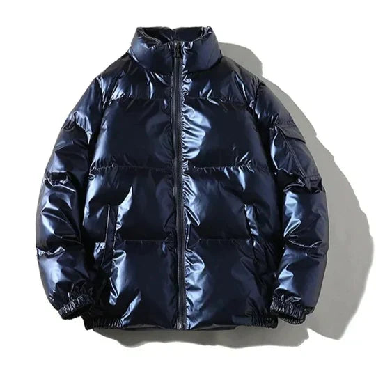 Herren Winter-Pufferjacke mit Windschutz 3