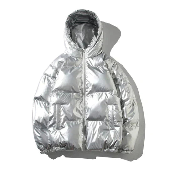 Herren Winter-Pufferjacke mit Windschutz 4