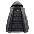 Herren Winter Jacke mit Abnehmbarer Kapuze für Kaltes Wetter 2