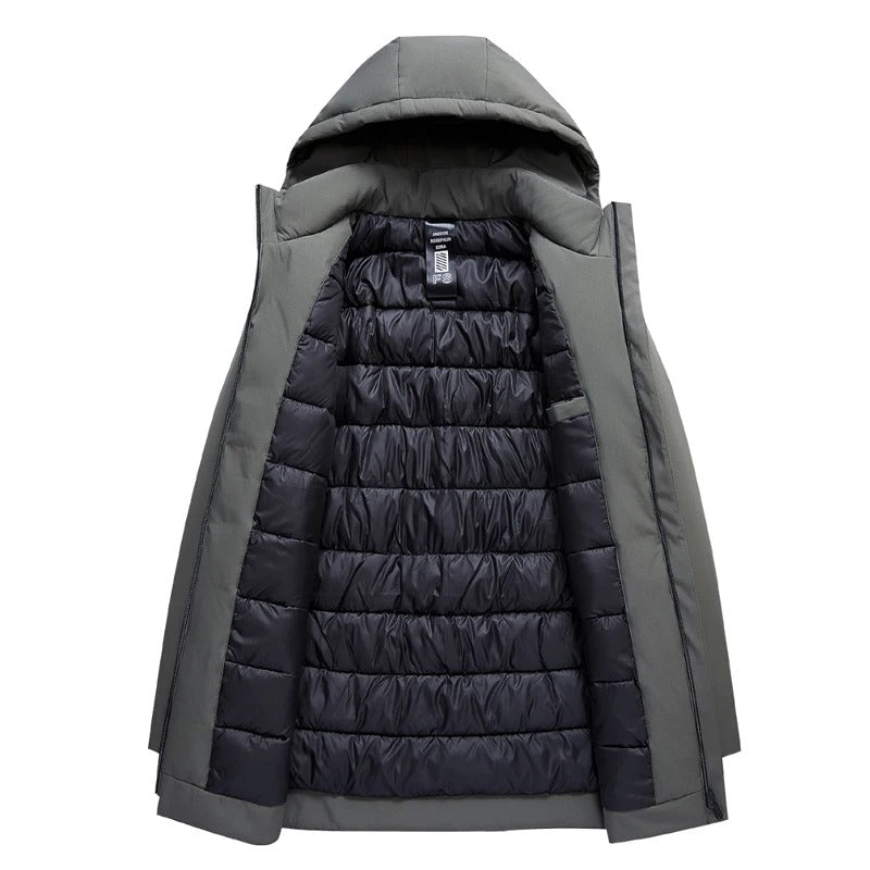 Herren Winter Jacke mit Abnehmbarer Kapuze für Kaltes Wetter 2