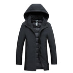 Herren Winter Jacke mit Abnehmbarer Kapuze für Kaltes Wetter 5