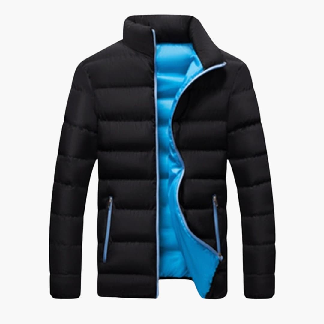Herren Winterjacke mit Reißverschluss und Seitentaschen 1
