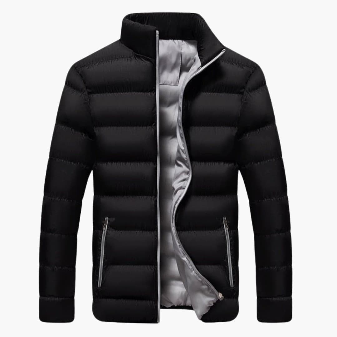 Herren Winterjacke mit Reißverschluss und Seitentaschen 2