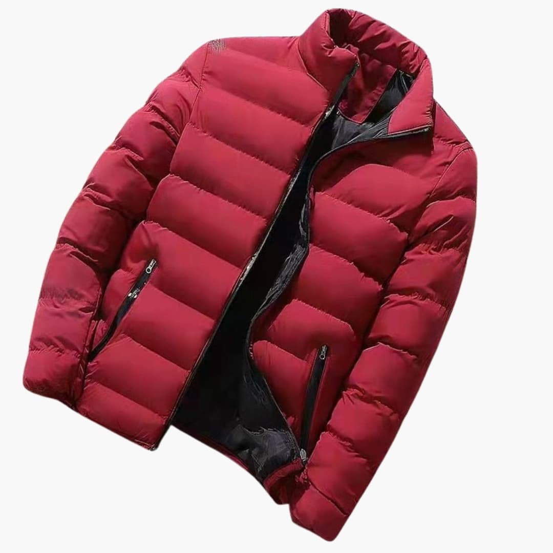Herren Winterjacke mit Reißverschluss und Seitentaschen 5