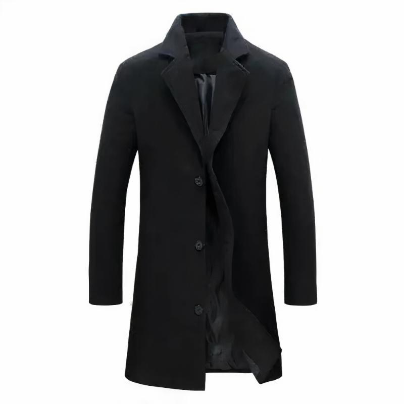 Herren Wintermantel mit Klassischem Schnitt und Praktischen Taschen 0