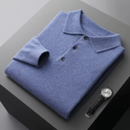 Herren Woll Polo Langarm mit Zeitlosem Design 0