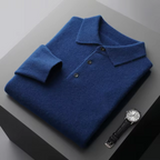 Herren Woll Polo Langarm mit Zeitlosem Design 8