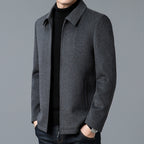 Herren Wollmischjacke mit Reißverschluss für Winter 1