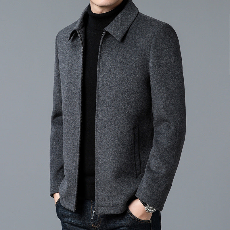 Herren Wollmischjacke mit Reißverschluss für Winter 1