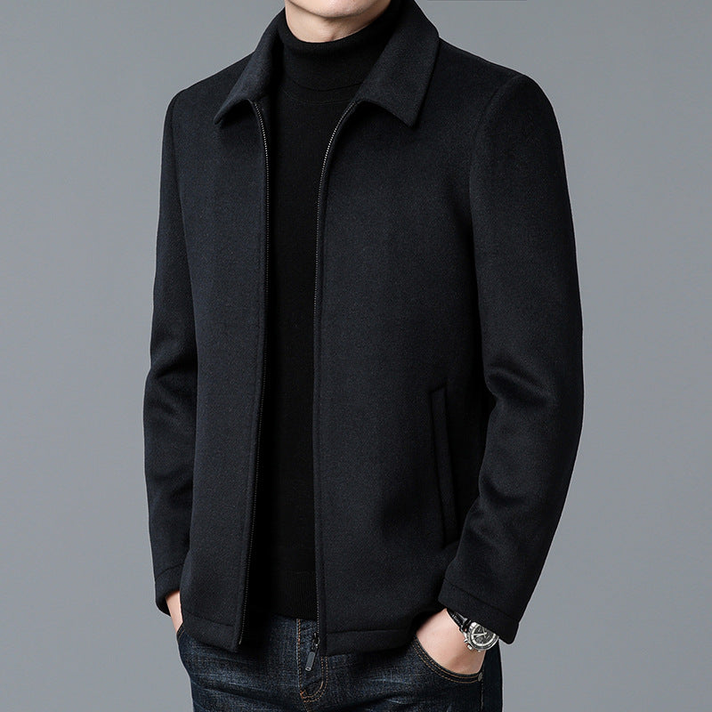 Herren Wollmischjacke mit Reißverschluss für Winter 2
