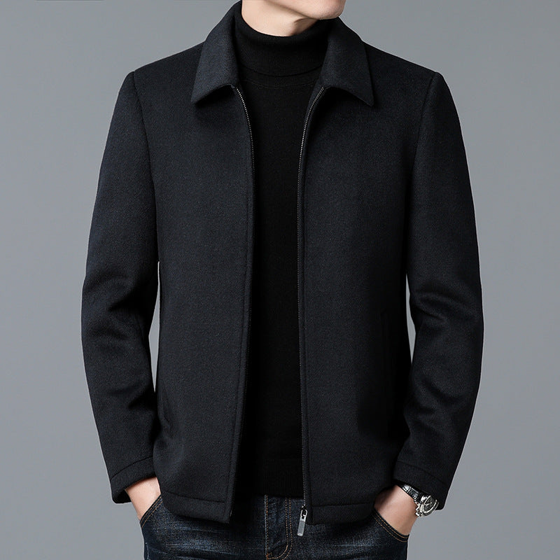 Herren Wollmischjacke mit Reißverschluss für Winter 3