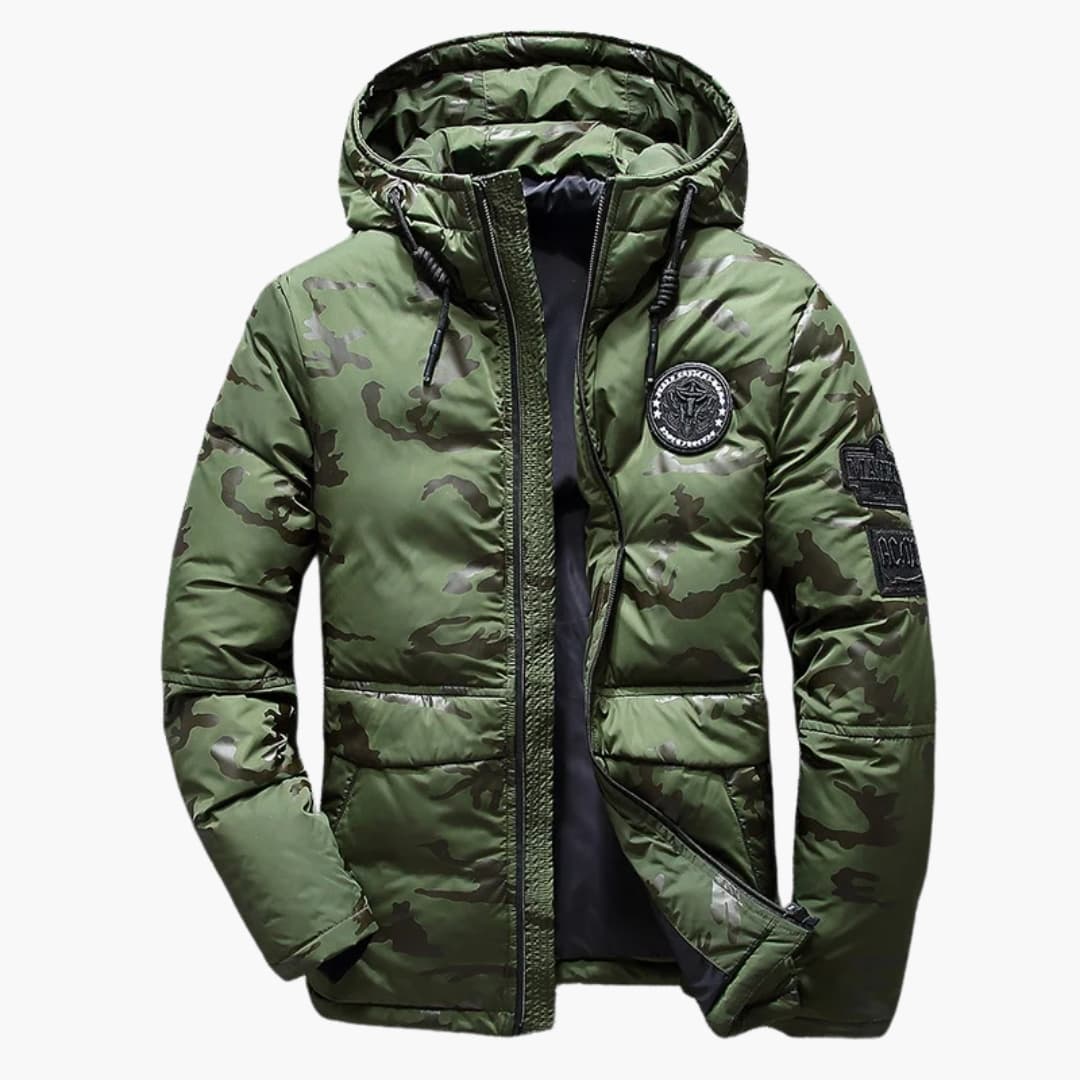 Herrenjacke mit Kapuze und Reißverschluss 0