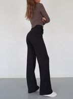Hochtaillierte Stoffhose Damen