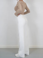 Hochtaillierte Stoffhose Damen