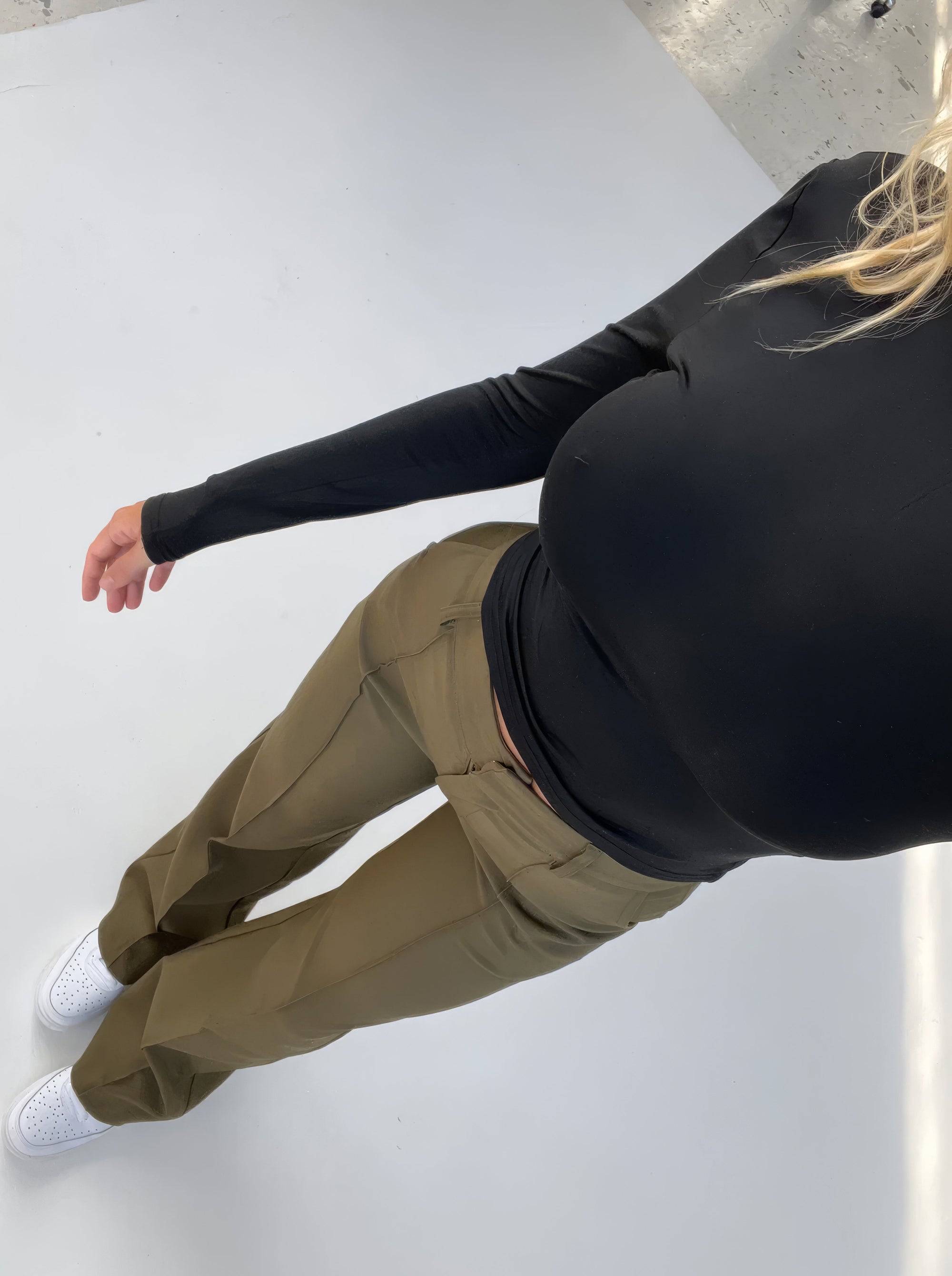 Hochtaillierte Stoffhose Damen