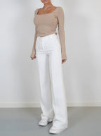 Hochtaillierte Stoffhose Damen