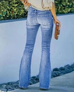 Hohe Taille Flared Jeans Damen