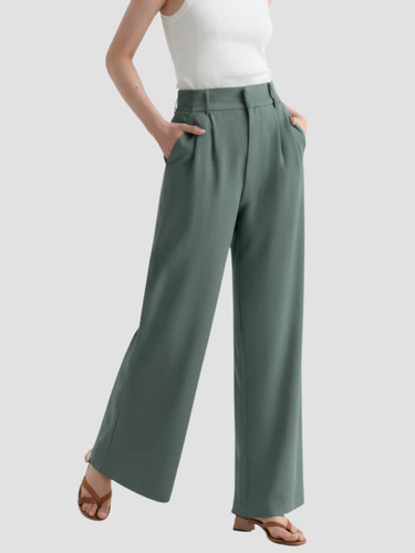 Hosen Damen Weite Bein Elegante Stoffhose für Anlässe 3