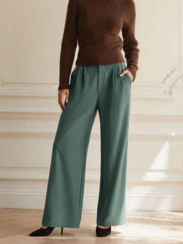 Hosen Damen Weite Bein Elegante Stoffhose für Anlässe 4