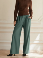 Hosen Damen Weite Bein Elegante Stoffhose für Anlässe 4