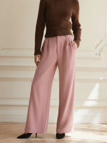 Hosen Damen Weite Bein Elegante Stoffhose für Anlässe 6