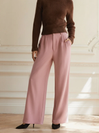 Hosen Damen Weite Bein Elegante Stoffhose für Anlässe 6