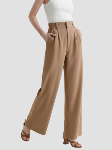 Hosen Damen Weite Bein Elegante Stoffhose für Anlässe 7