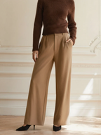 Hosen Damen Weite Bein Elegante Stoffhose für Anlässe 8
