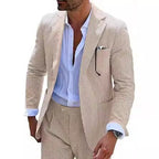 Classic Two-Piece Seersucker Suit for Men