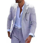 Classic Two-Piece Seersucker Suit for Men
