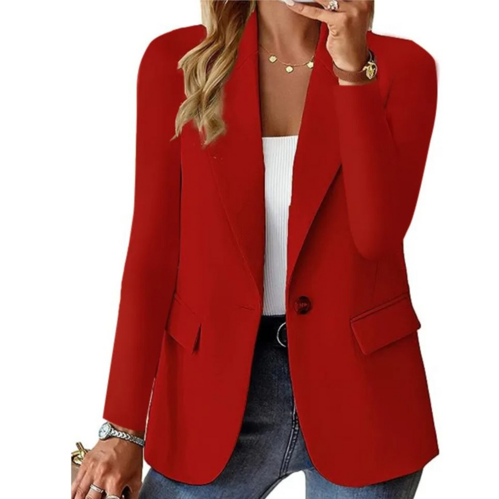 Kobiety Casual Blazer z Długim Rękawem 2