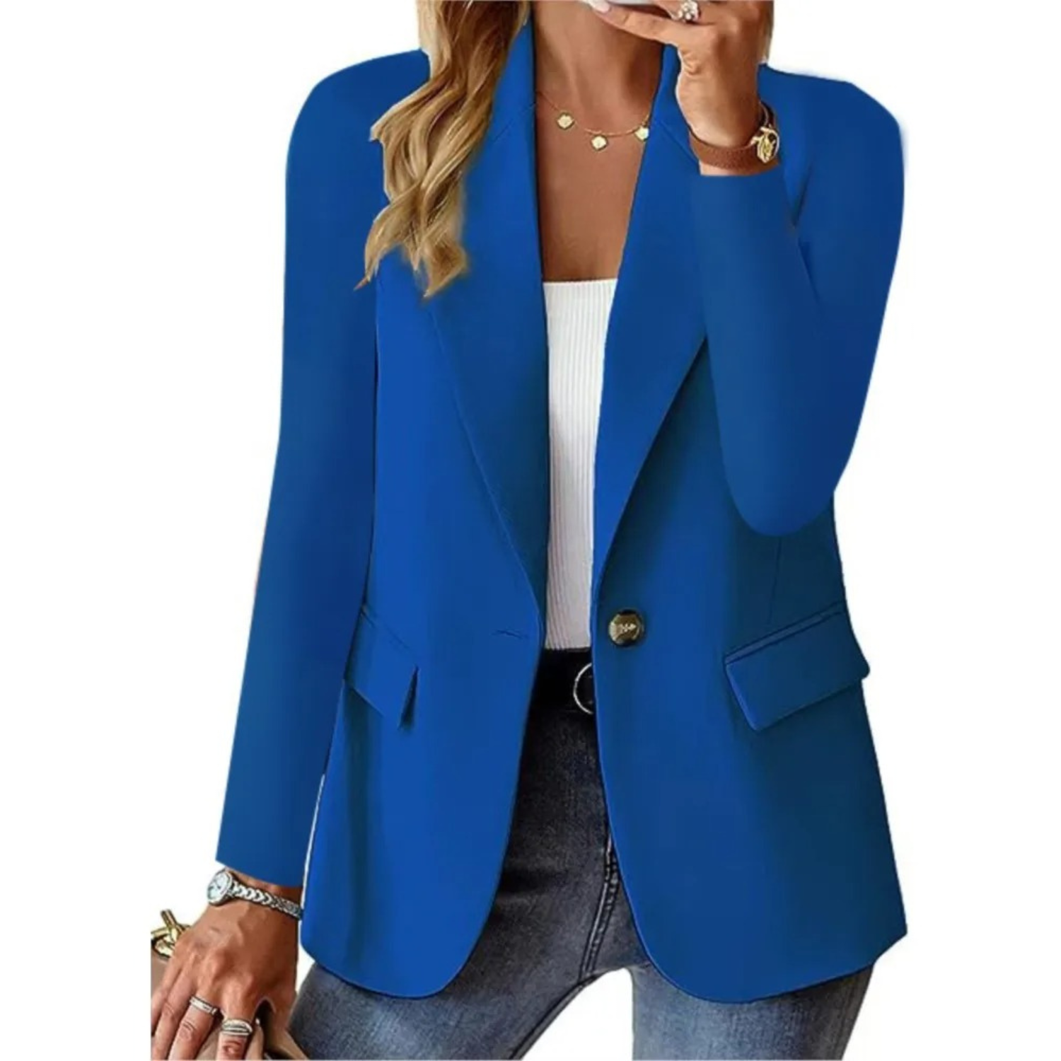 Kobiety Casual Blazer z Długim Rękawem 5