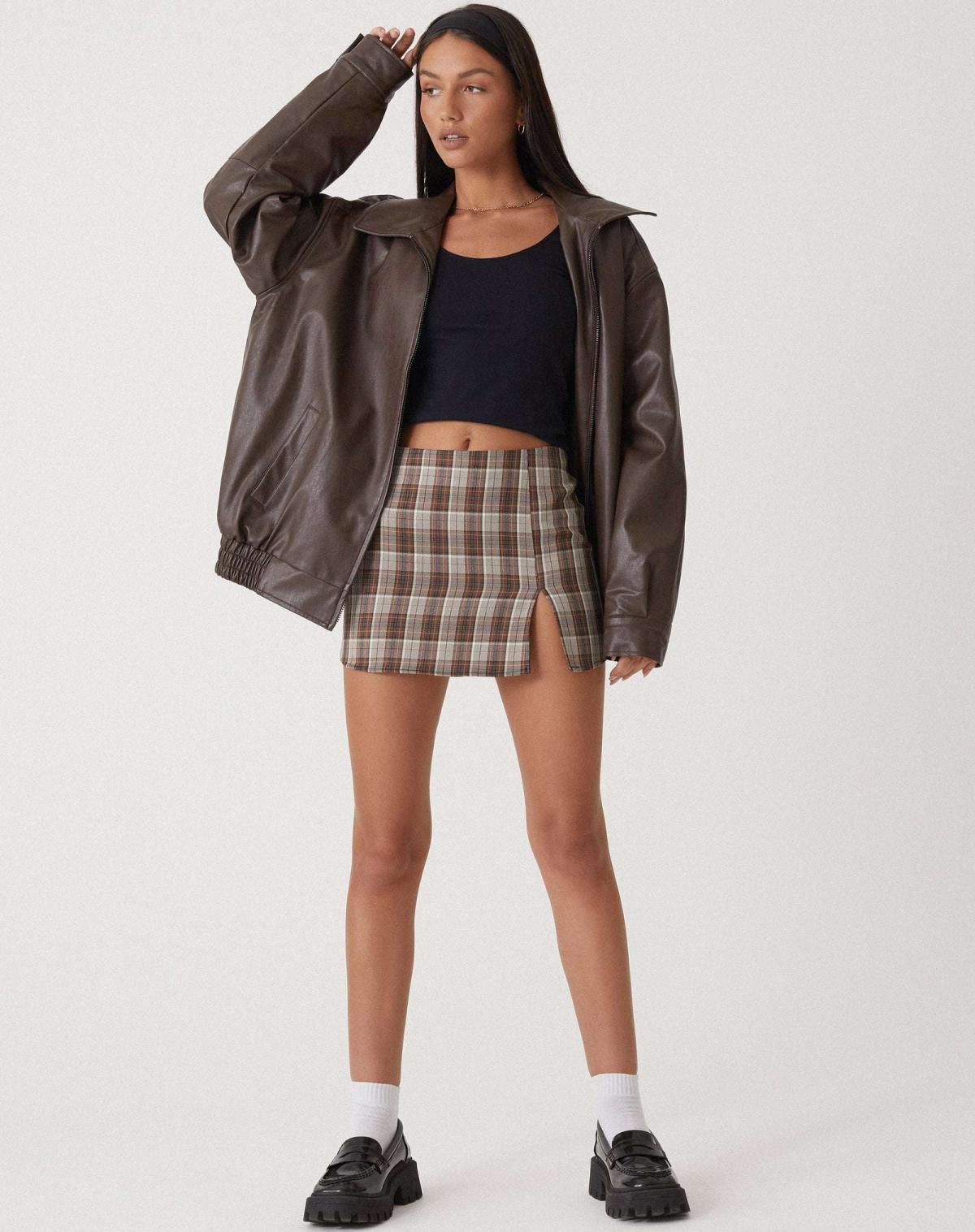 Kurtka Damska Skórzana Oversize w Stylu Eleganckim 3