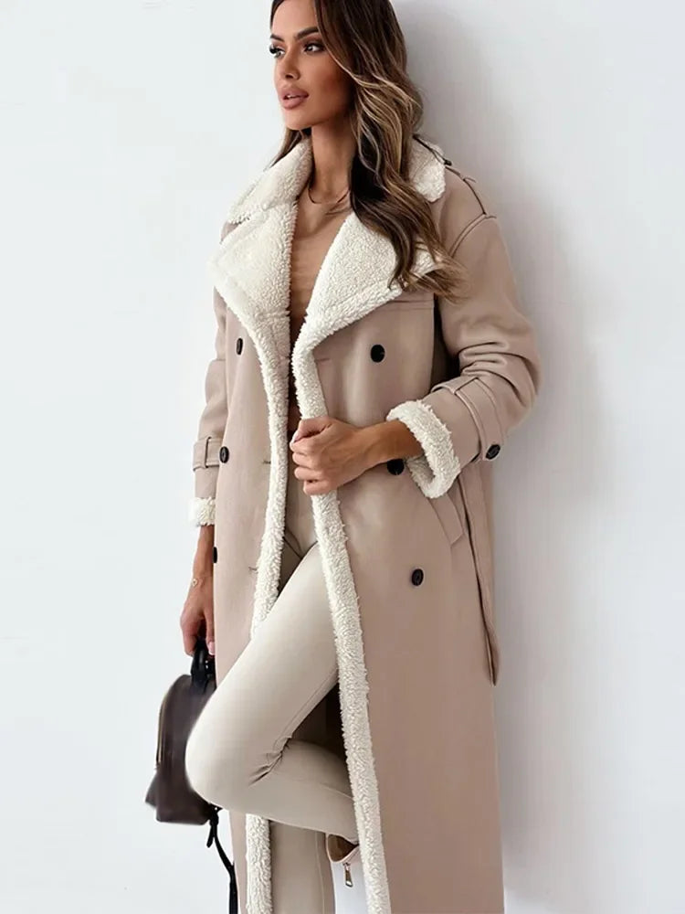 Langer Winter Mantel Damen – Eleganter Übergangsmantel 0