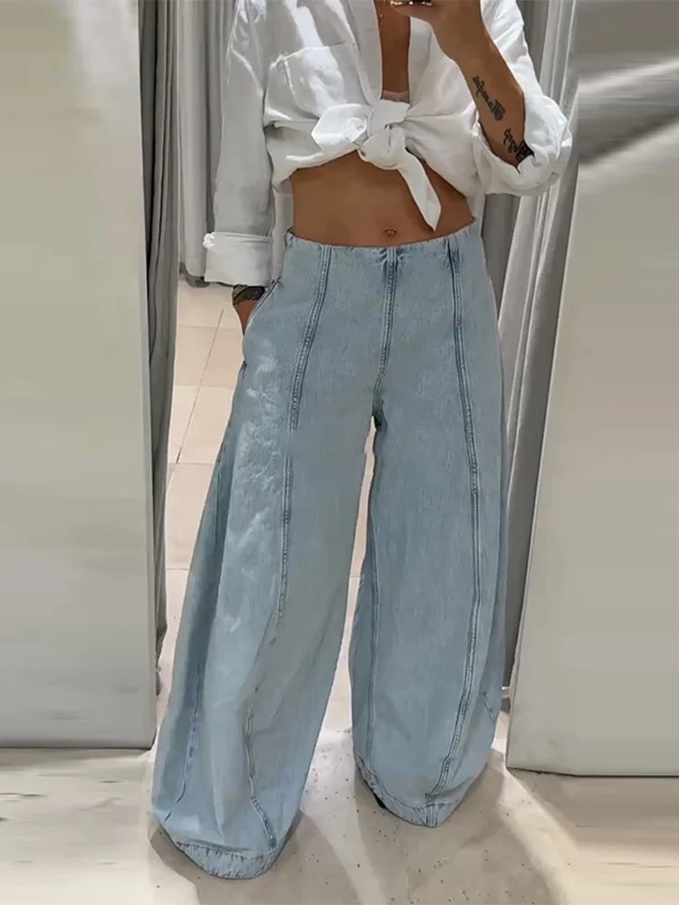 Lässige Damen Jeans mit hohem Bund