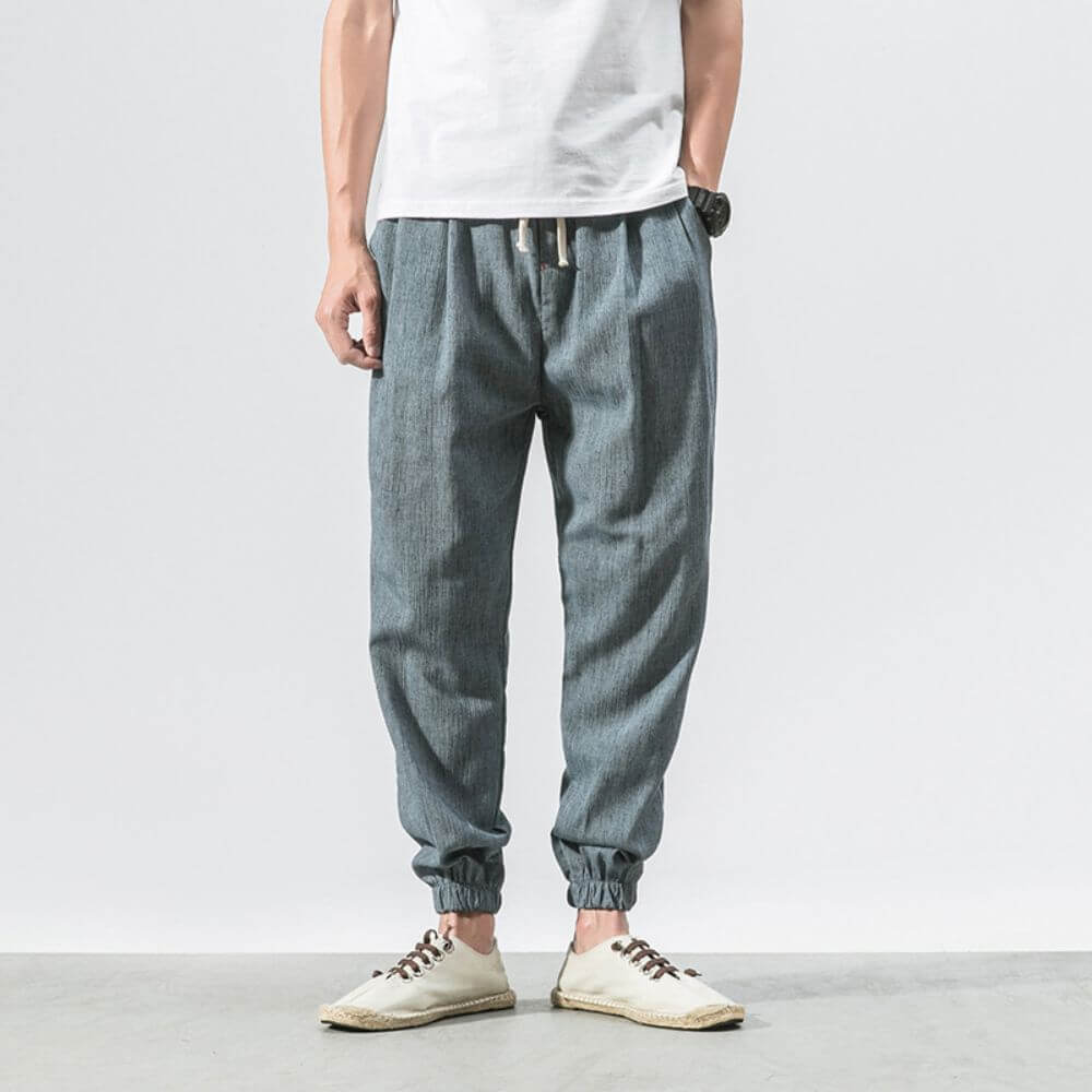 Lightweight Men's Comfort Trousers made of Cotton and Linen