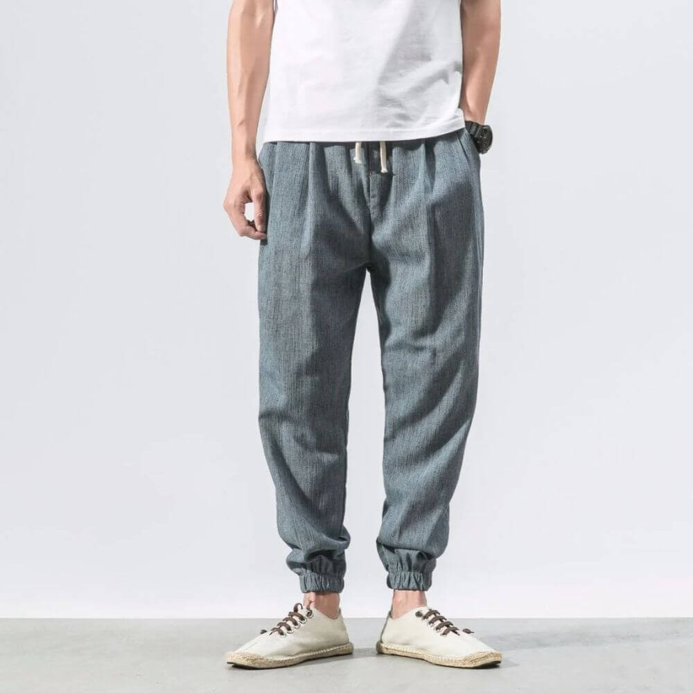 Lightweight Men's Comfort Trousers made of Cotton and Linen
