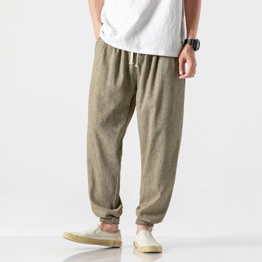 Lightweight Men's Comfort Trousers made of Cotton and Linen