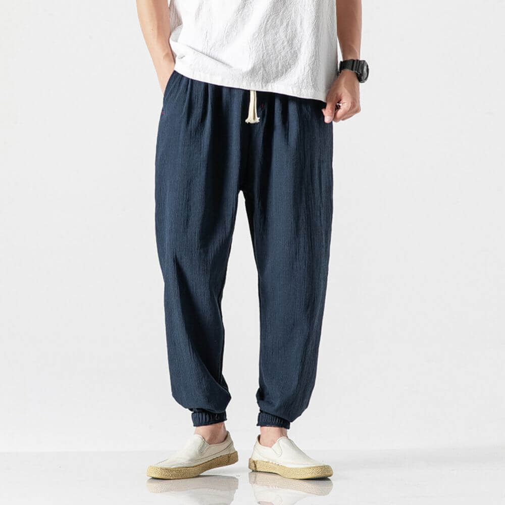 Lightweight Men's Comfort Trousers made of Cotton and Linen