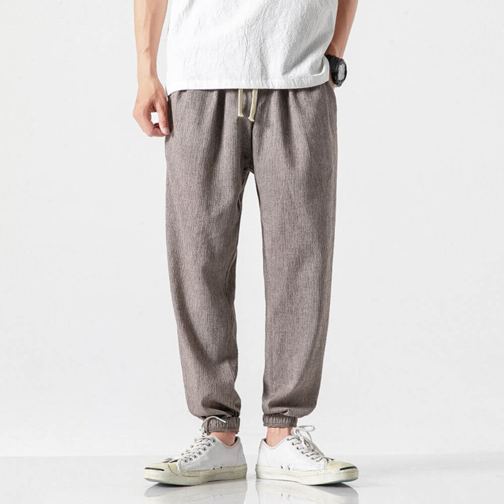 Lightweight Men's Comfort Trousers made of Cotton and Linen