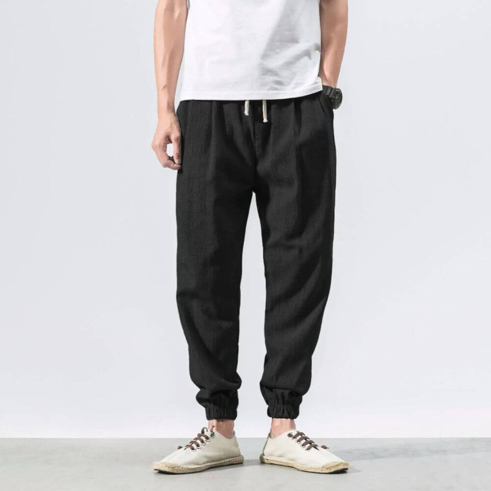Lightweight Men's Comfort Trousers made of Cotton and Linen