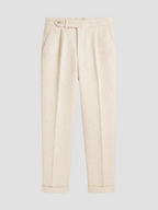 Leichte Sommerhose Damen mit Mediterranem Saum und Abnähern 0