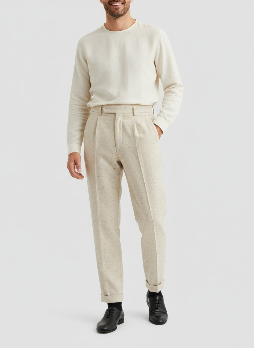 Leichte Sommerhose Damen mit Mediterranem Saum und Abnähern 1