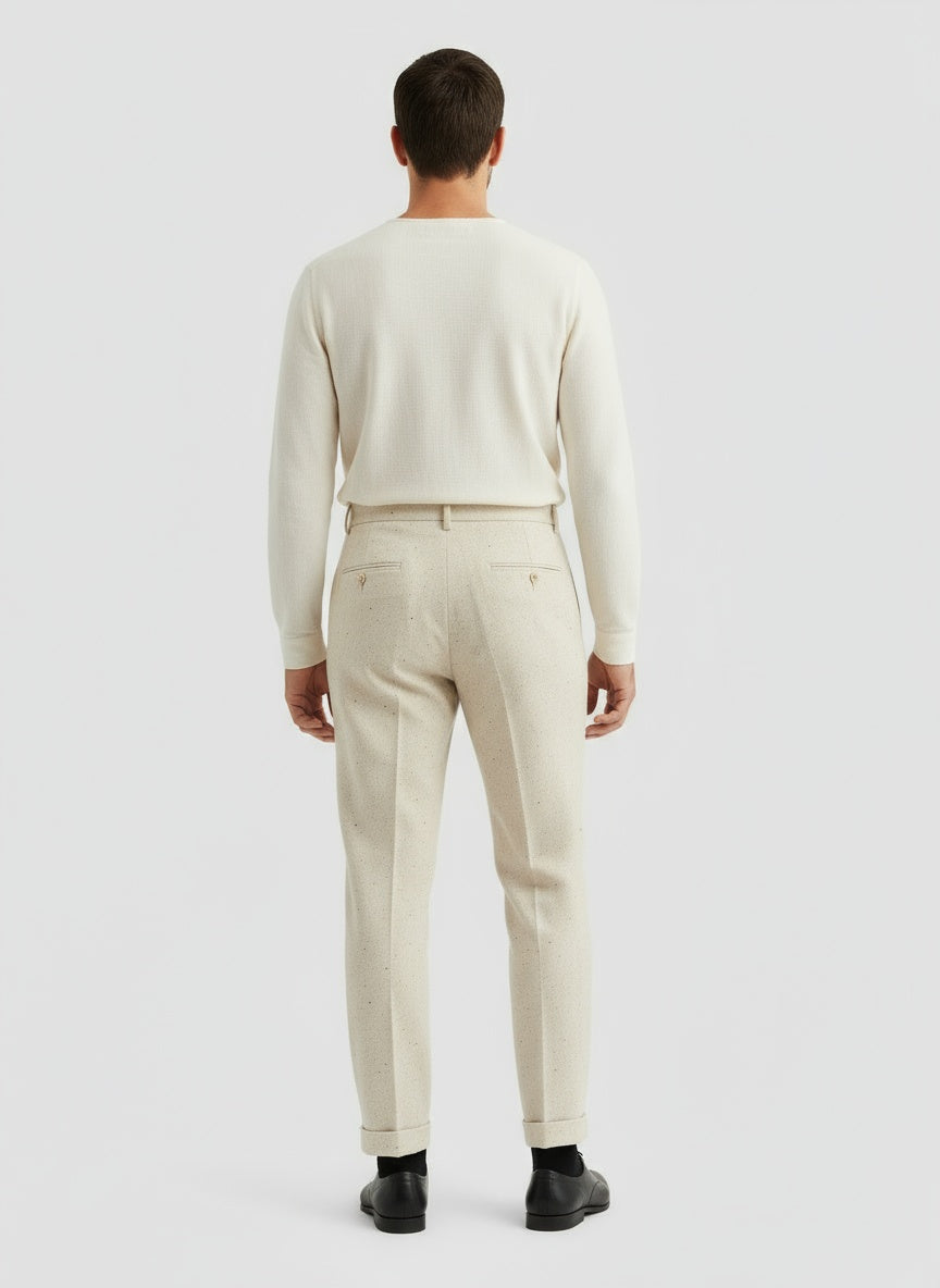 Leichte Sommerhose Damen mit Mediterranem Saum und Abnähern 2