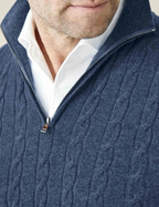 Männer Kabelstrick Reißverschlusspullover für Wintermode 1