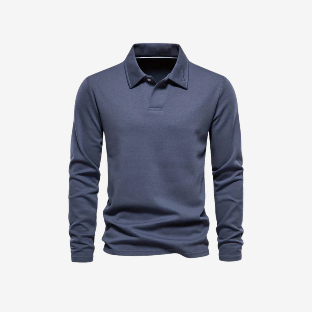 Męska Polo z Długim Rękawem - Klasyczny Styl Casual 0