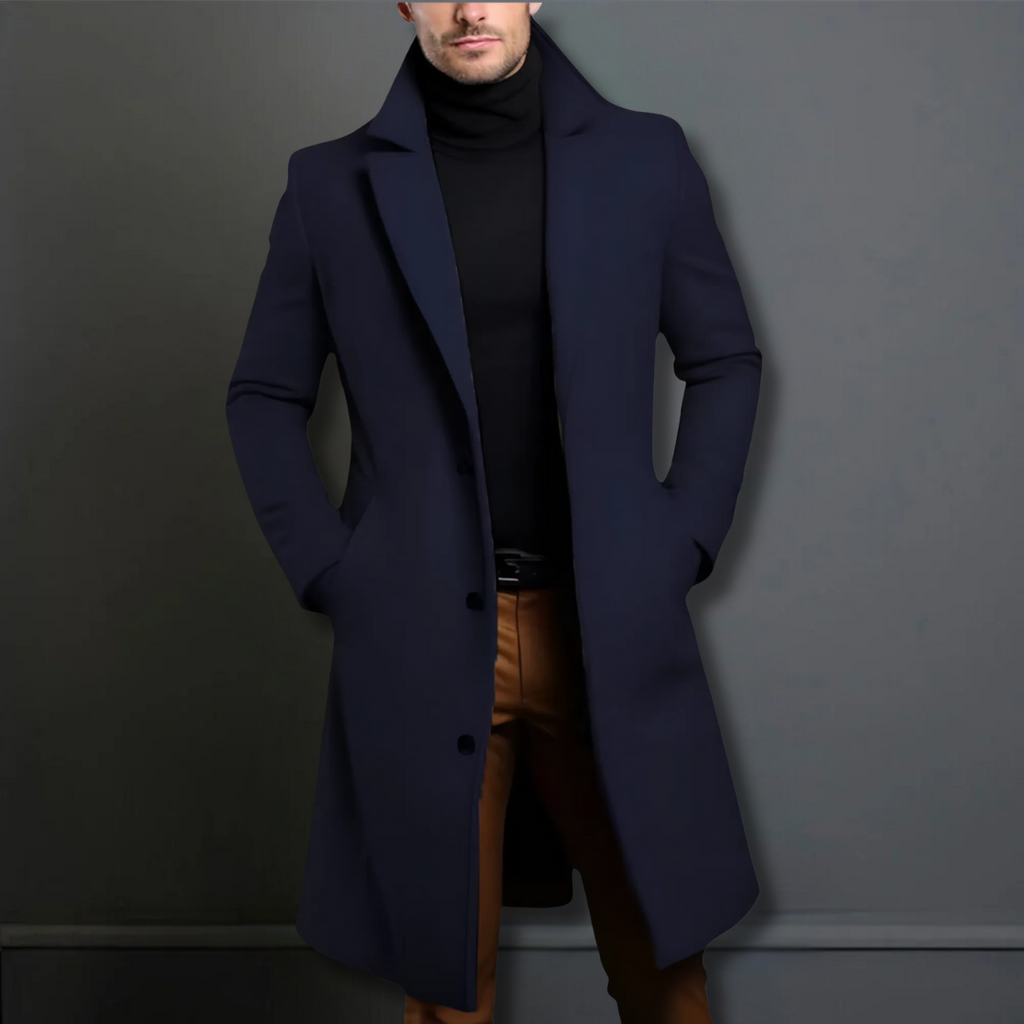 Męski Klasyczny Płaszcz Zimowy - Elegancki i Funkcjonalny 4