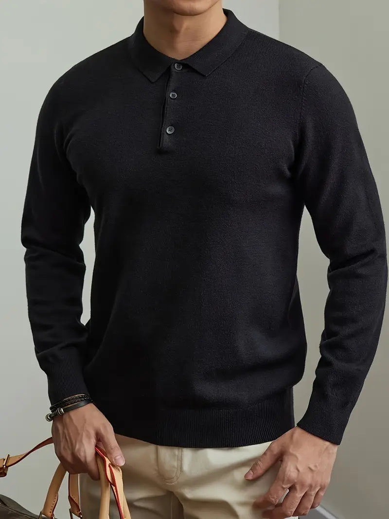 Męski Sweter Polo z Wełny - Klasyczny Styl i Ciepło 6